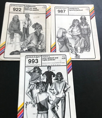 3 School Clothing Patterns for Children Unisex ~ Uncut