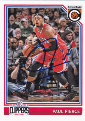 PAUL PIERCE LOS ANGELES CLIPPERS SIGNED CARD BOSTON CELTICS NETS