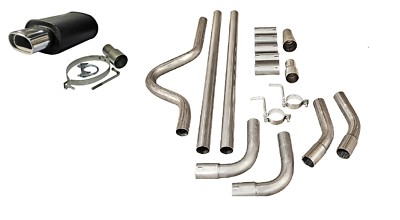 KAT HINTEN AUSPUFFANLAGE SPORT UNIVERSAL KOMPLETT HECKKASTEN ROHRSATZ FÜR CITROEN FORD