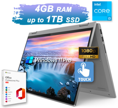 Lenovo IdeaPad Flex 5 Laptop 14'' Touch Intel i3 4GB RAM Upto 1TB SSD Office 2024