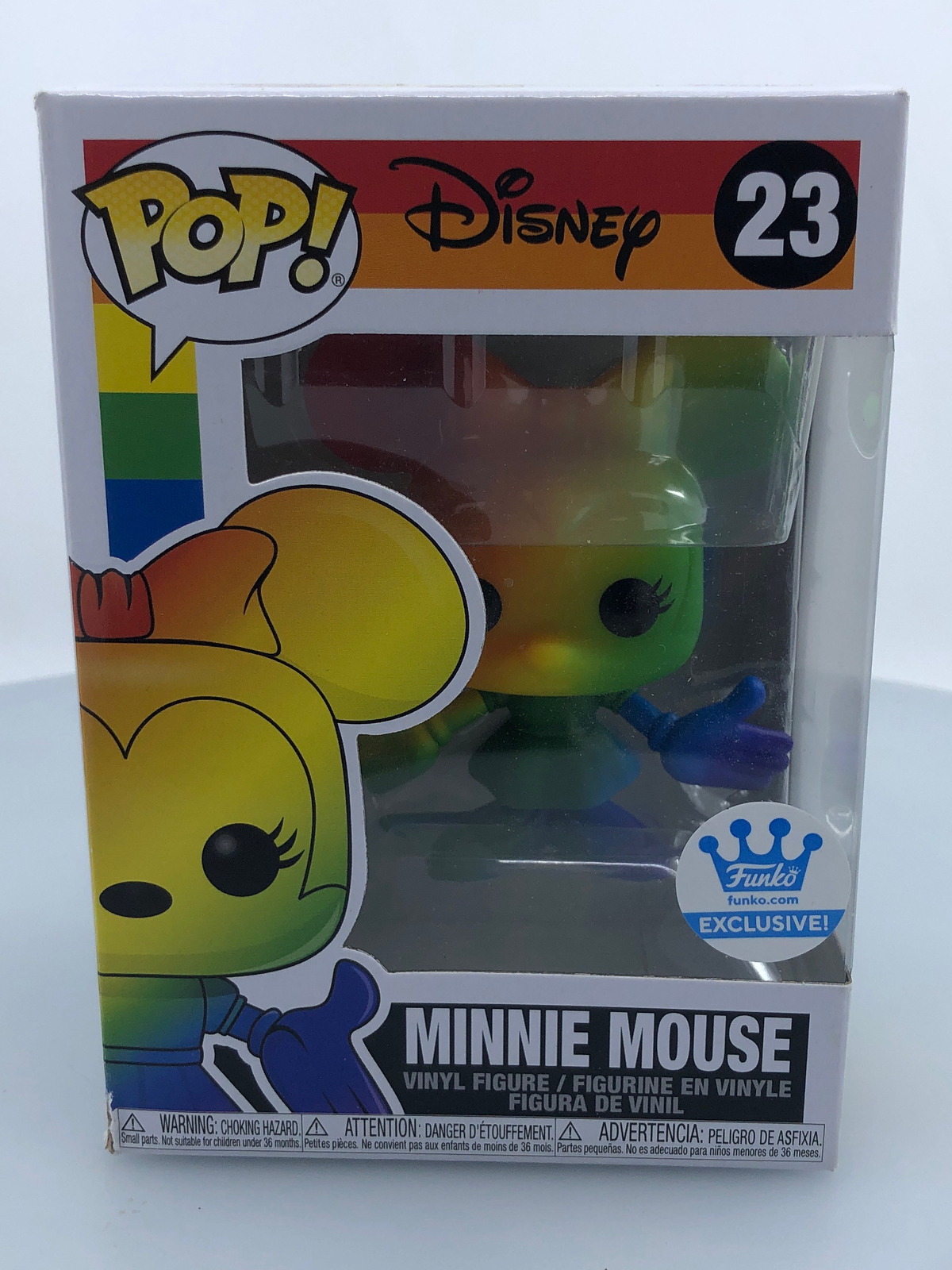 Sale Funko Pop! Disney Mickey Mouse &Amp; Friends Minnie Mouse Rainbow #23 Damaged Box
