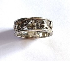Sterling Silver 925 Beach Sea Shell Ring Size 7