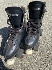 Chicago Roller Skates Pro Star Black unisex  Men's US Size 7  Metal Frame