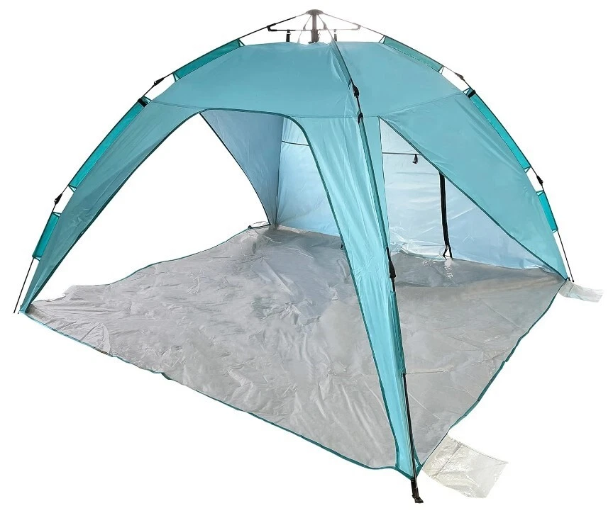 Pop-Up Beach Tent w/Carry Bag Waterproof 8'L x 8'W x 5'H Light Blue