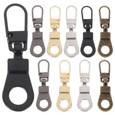 10 Pcs Metal Zipper Pull Repair Kit for Luggage Backpacks Clothing