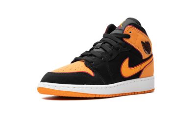 シューズ(女性用) NIKE AIR JORDAN 1 MID GS \"Black Yellow\" Nike Air Jordan Wmns Air Jordan 1 Mid SE White Laser Orange