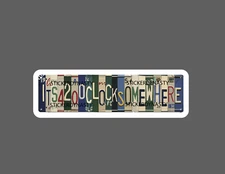420 Somewhere Sticker License Waterproof