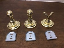 Donner Polished Brass Toilet Paper Holder Robe Hook Missing Spring Paper Rod