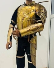 Lotr Cuirass With Pauldron Bracer Wearable Larp Costume Breasplate