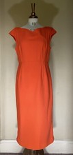 Diane von Furstenberg Dress ~Uk 10 bright orange Formal Special Occasion **Flaws