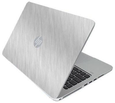 BRUSHED ALUMINUM Vinyl Lid Skin Cover fits HP  Elitebook  