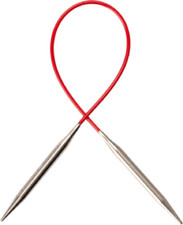 CHIAOGOO - PREMIUM STAINLESS STEEL -LACE CIRCLE NEEDLES - SS RED 24" US 15