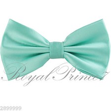 Aqua Mint Green Solid Pre-tied Bowtie Butterfly Style Wedding Prom Formal 100QQ