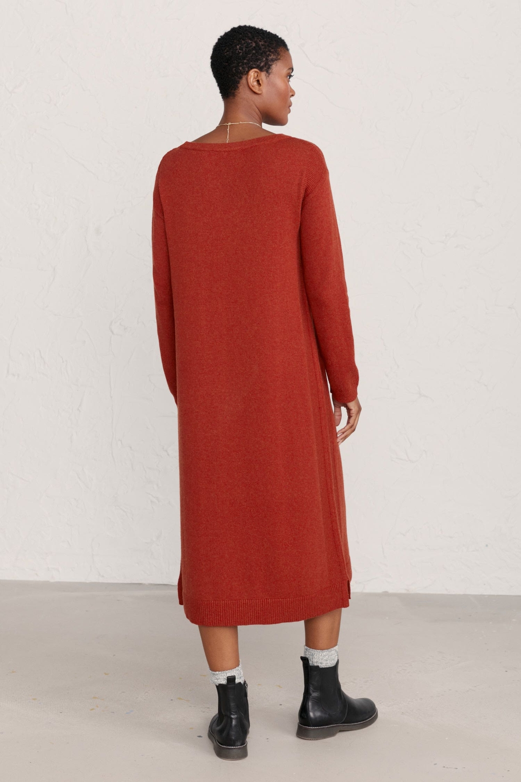 Seasalt Women's Dress orange Woodland Garden Knitted Dress Regular