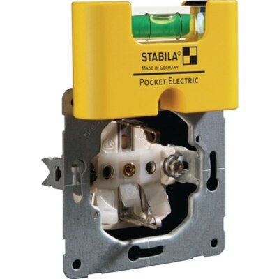 STABILA Wasserwaage Pocket Electric 7cm Ku.gelb ± 1mm/m m.Magnet
