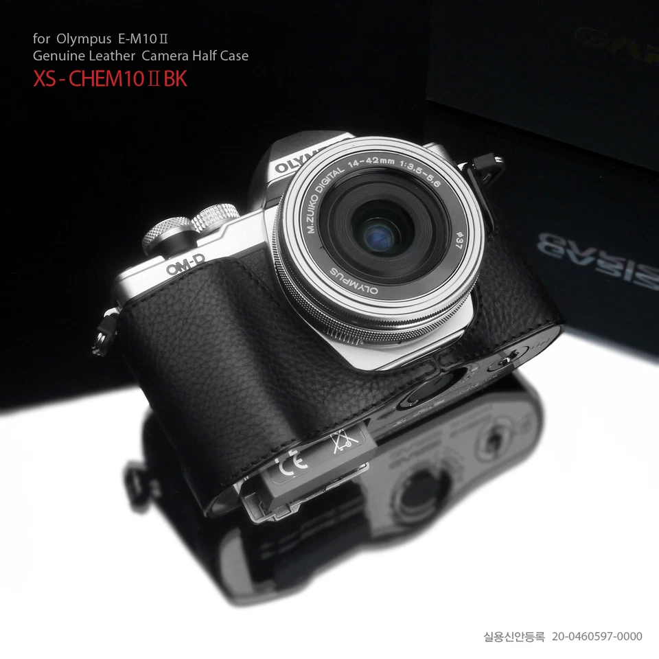 Funda de cuero GARIZ para Olympus EM10II E-M10 II XS-CHEM10IIBK negra Foto 2 de 4