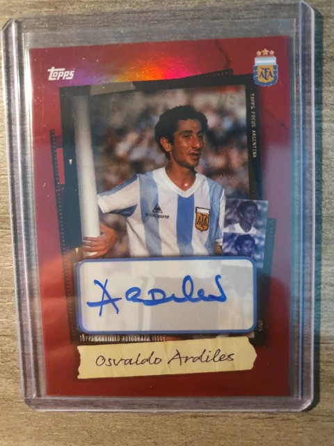 Osvaldo Ardiles Auto /5 Topps Focus Argentina Leggenda