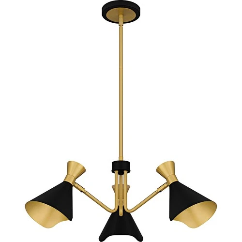 Matte Black  Chandelier from the Arden Collection - Picture 2 of 7