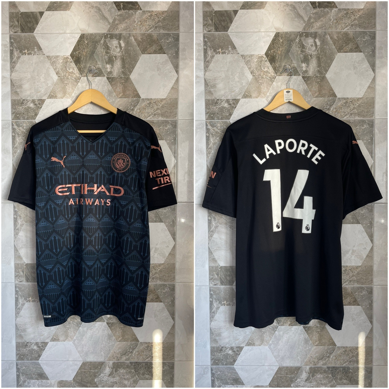 Manchester City #14 Laporte 2020 2021 Away Football Jersey Shirt
