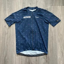 Eliel Cycling Jersey Mens XL Full Zip Blue Short Sleeve 