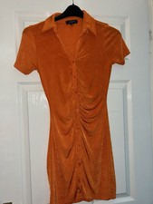 Orange Bodycon Size 10 Woman’s Dress (Primark)