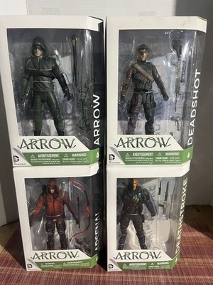 DC Collectibles CW Arrow Figure Lot - Arsenal, Deadshot, Arrow, and Deathstoke