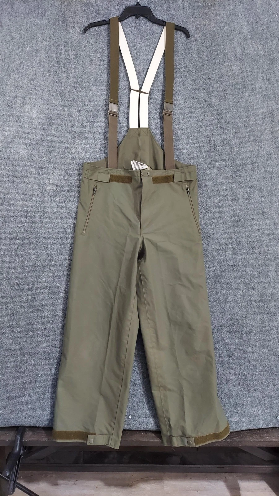 Vintage Gore-Tex Pants Mens 38x28 Green Rain Bib Waterproof Military 1989