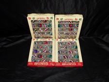 Christopher Radko Shiny Brite Lot 80 Small Glass Christmas Ornaments 1940s Desig