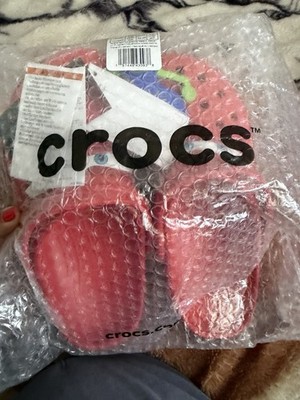 NWT Disney Pixar Lightning McQueen Light Up Crocs Men's Size 7 / Women's Size 9