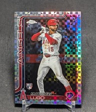Matthew Lugo X-Fractor Rookie RC 2025 Topps Chrome Update Card #USC166 LA Angels. rookie card picture