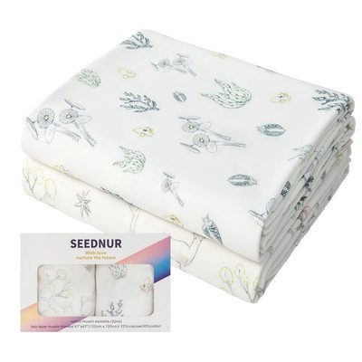 Swaddle Blankets for Newborn, 2 Pack Soft Nursery Receiving Blankets for Newb...