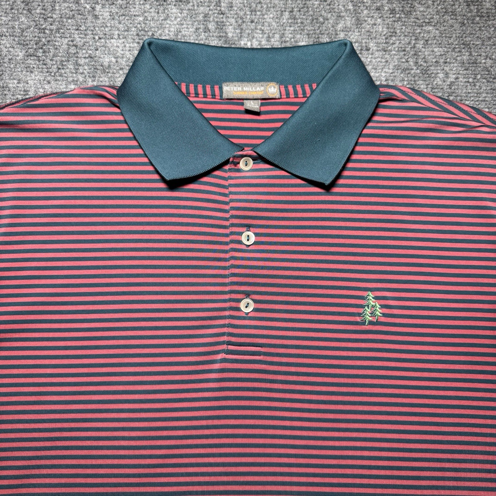 Peter Millar Summer Comfort Men’s L Whispering Pines Golf Club Performance Polo