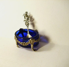 Saliere mit Löffel, 835er Ag