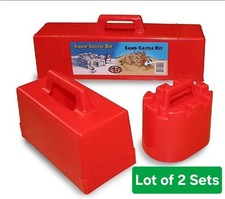 New Lot Of Two 2 Snow and Sand Fort Building Kits. 3-Three Molds Per Set.