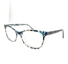 CHELSEA MORGAN CM 9002 AZURE BLUE TORT AUTHENTIC DESIGNER EYEGLASSES 53-16 Y44