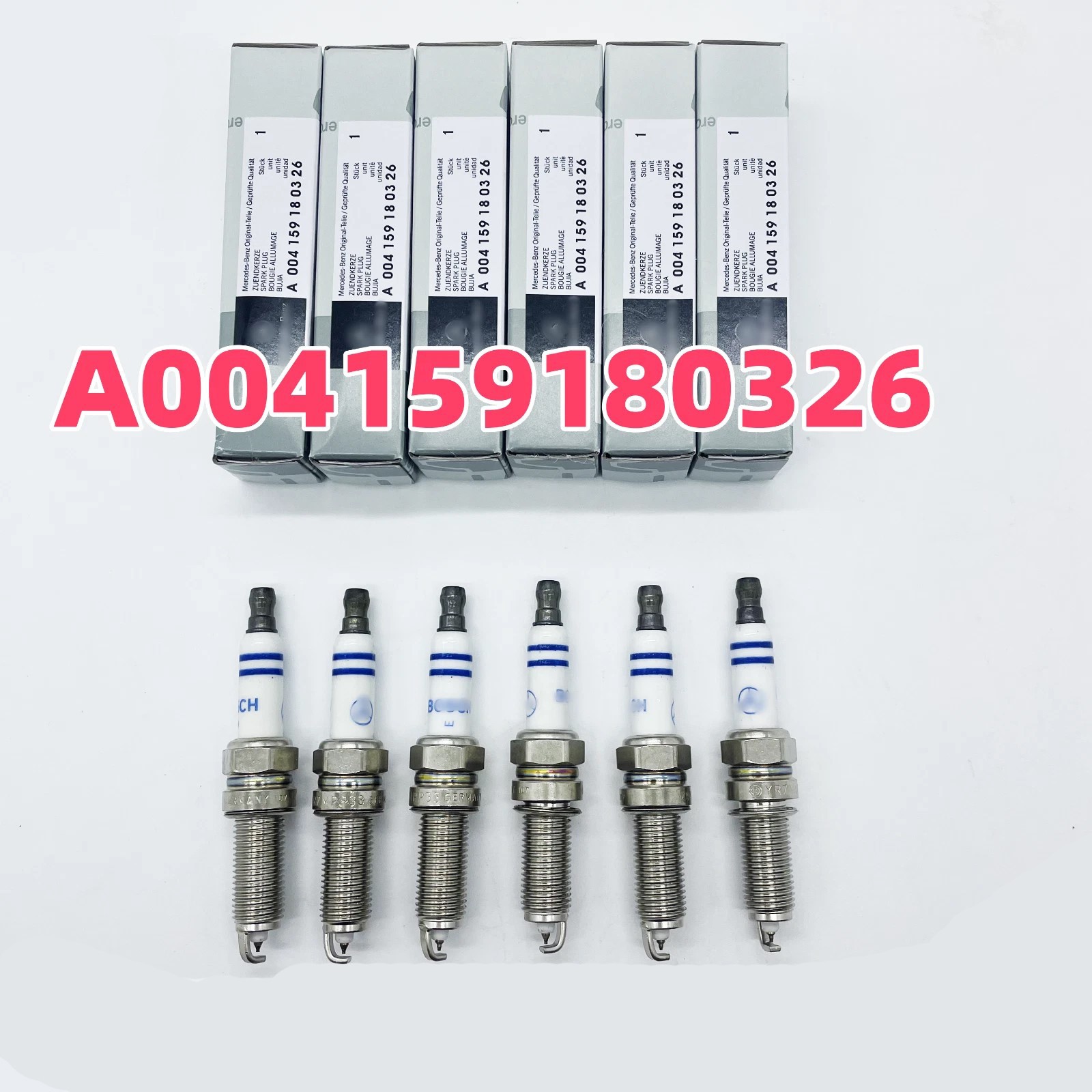 NEW 6x YR7MPP33 Spark Plugs For Mercedes Double Platinum GERMANY US OEM