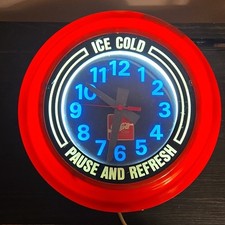 Coca-Cola Ice Cold Pause and Refresh Red Soda Advertising Wall Clock