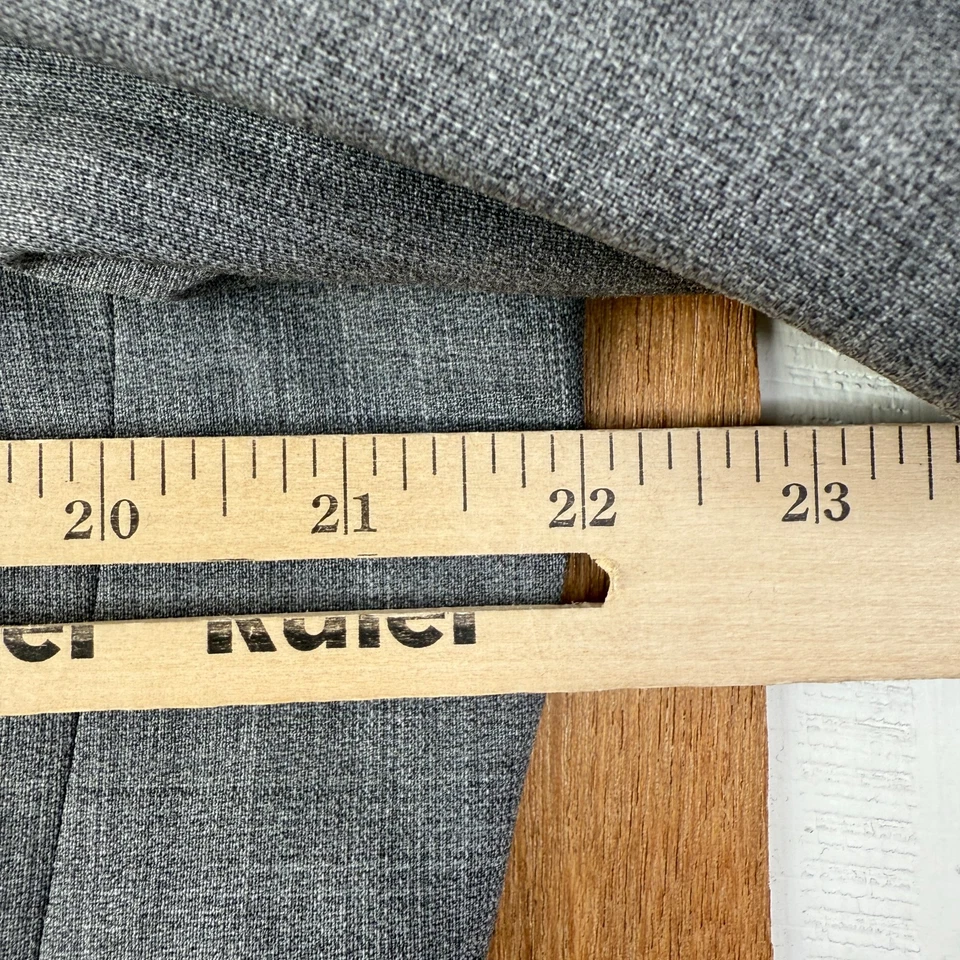 VTG Hugo Boss Suit Mens 40R Gray 3 Button 100% Wool Pants 36x31 Flat Front Solid - Image 3 of 4