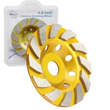 4 1/2 Inch Diamond Concrete Grinding Wheel, Turbo Segment Angle Grinder...