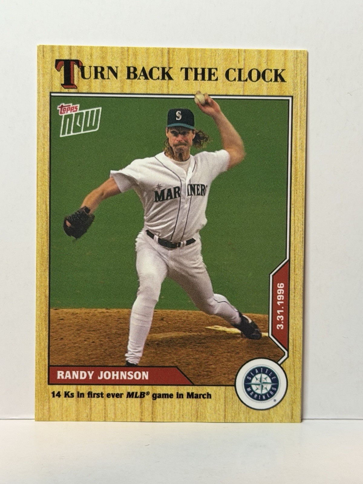 2020 Topps Now Turn Back The Clock #1 Randy Johnson (PR: 588)