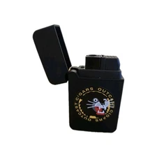 Outcast  Single Torch Flame Lighter Black For Cigars New 