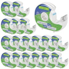 18 Pcs Transparent Tape with Dispenser, 0.7 x 1000 in Clear Tape Rolls Bulk, ...