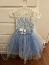 Blue and White Lace Girls Ballet Costume Tutu Ballet
