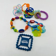 Nuby IcyBite Teether Little Legend Teething Lot 6 Bracelet Toy Bite Baby Infant
