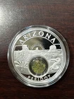 ARIZONA PERIDOT #/500 1 Oz .999 SILVER MESA GRANDE TREASURES OF THE US USA EAGLE