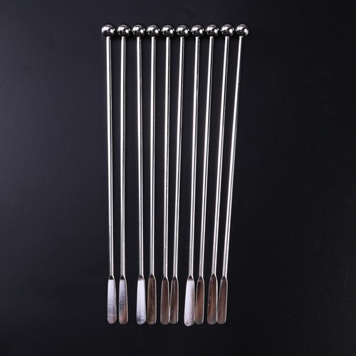 10 Pcs Stainless Steel Drink Stirrers Swizzle Sticks for Cocktail Drink - Afbeelding 7 van 17