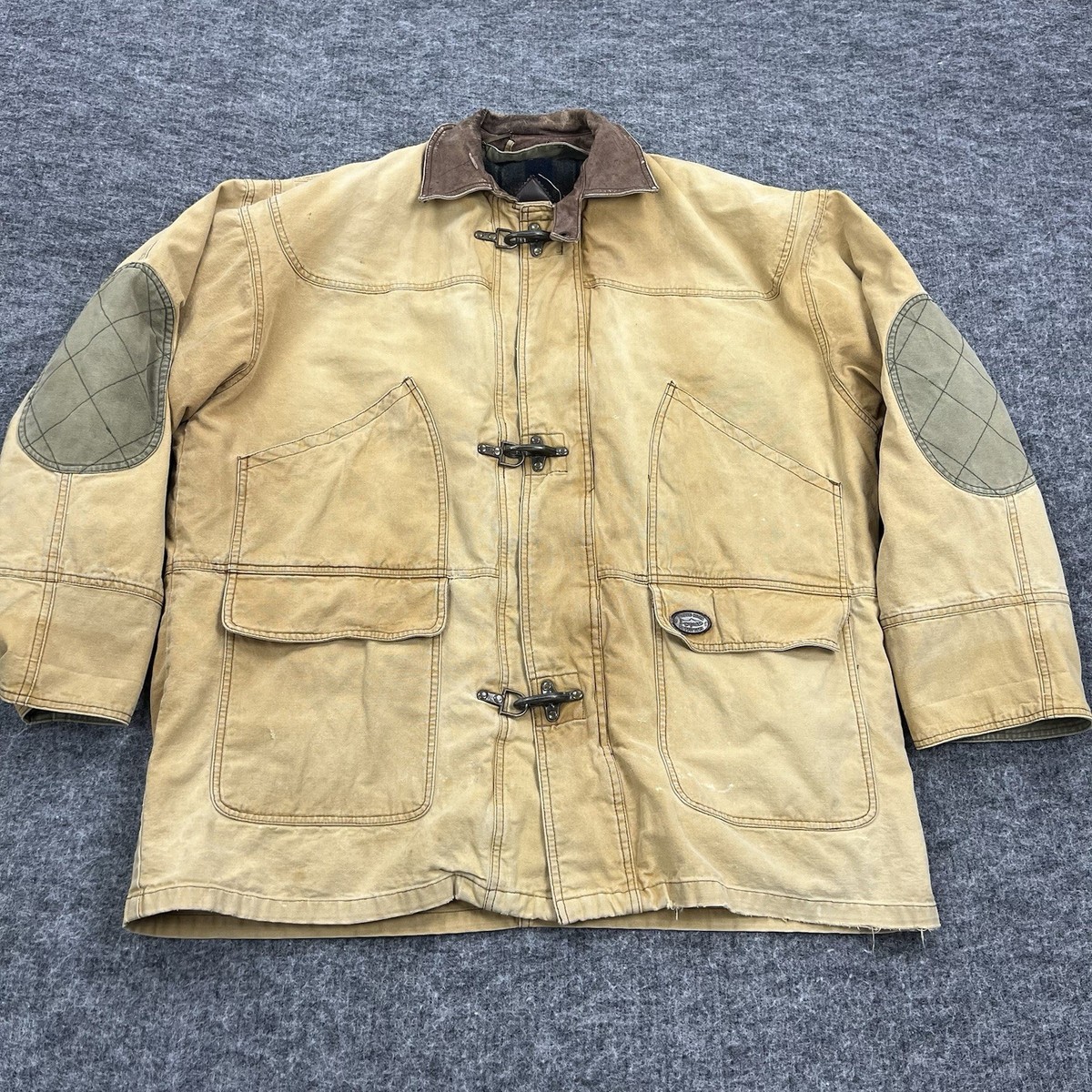 ⭐︎⭐︎ Sheller tweed arch jacket Tweed River Outfitters Jacket Mens XL Brown Fireman Clasp Field