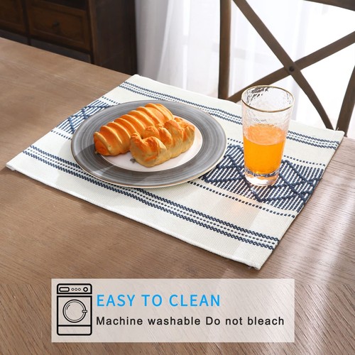 Elegant Thick placemats for Dining Table Decor Farmhouse Heat Resistant Table... - Picture 5 of 7