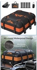 Car Rooftop Cargo Carrier Bag 20 Cubic Feet 100 Waterproof Orange 20 Cu Ft