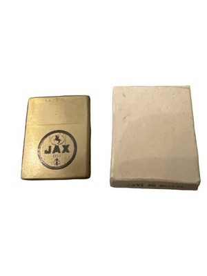 Vtg 1965 Jax Beer 75th Anniversary Brass Lighter Jackson Brewing Co New Orleans